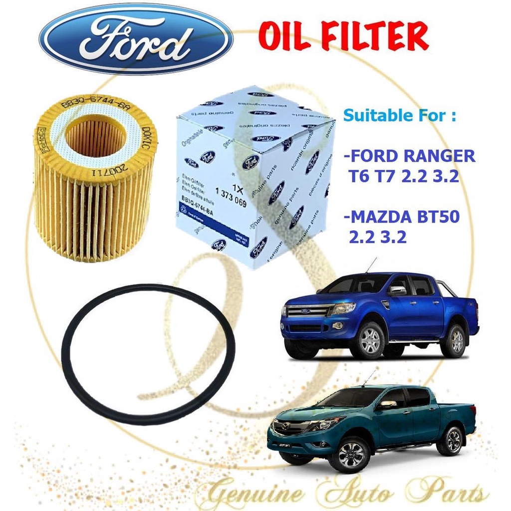 กรองน้ํามันเครื่อง FORD RANGER T6 2.2 3.2 MAZDA BT-50 BB3Q-6744-BA BB3J-6744-BA BB3J 6744 BA BB3Q 67