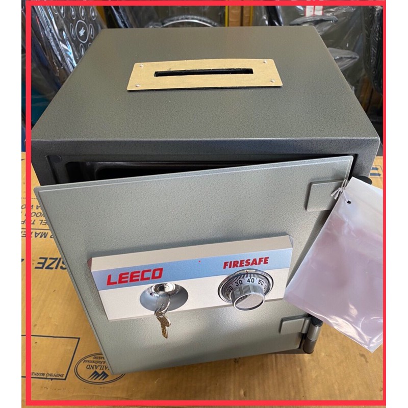 🔥ตู้เซฟเจาะบริจาค🔥ตู้เซฟเจาะรู สำหรับหยอดเงิน น้ำหนัก 25 กก ยี่ห้อ Leeco รุ่น ES7 และ ES9 กันไฟ ช่อง