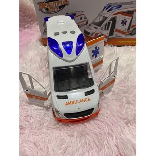 🔥ของเล่นเด็ก รถพยาบาล รถ Ambulance ของขวัญวันเกิด รถหมอ รถหว๋อ รถพยาบาลมีเสียง ของเล่นเด็กเสริมพัฒนาการ