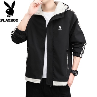 Playboy 2022 เสื้อแจ็กเก็ตลําลอง คุณภาพสูง แฟชั่นฤดูใบไม้ร่วง สําหรับผู้ชาย