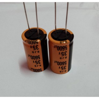 คาปาซิเตอร์  5600 UF 35V 105°C ขนาด18×35mm ขายแพค 2ตัว 60บ.