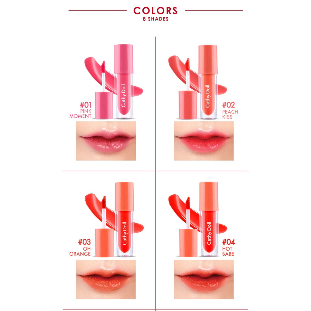 Cathy Doll Glow Gel Tint 2.4g เคที่ดอลล์ ลิปทิ้น ทิ้นทาปาก - รูปที่ 3