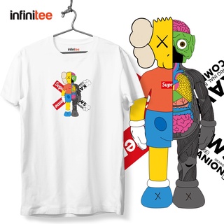 ไม่มีที่สิ้นสุด Kaws Supreme Shirt in White Graphic  เสื้อยืด  สำหรับผู้ชาย Trendy Women Unisex T shirt MNL