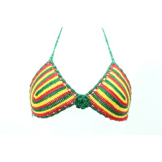 สินค้าราสต้า Bikini Knitted Rasta Green Yellow Red ชุดว่ายน้ำ 2 ชิ้น สุดเซ็กซี่