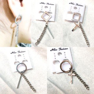 จิวหู จิวหูเกาหลี สแตนเลส K-pop style แนวเกาหลี ก้านรูหูปกติ 1.2 mm สินค้าจริงสวยงามมาก