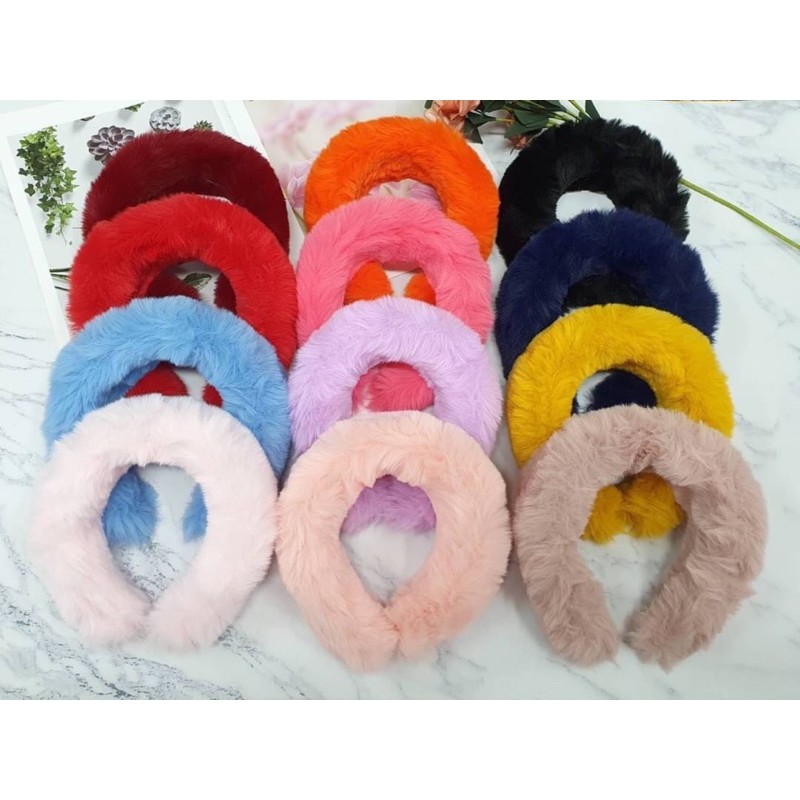 พร้อมส่ง!! ที่คาดผมขนมิ้ง ขนแน่น นุ่มๆ นำเข้าเกาหลี น่ารักมาก ขนหนานุ่มใส่ไม่เจ็บหูค่ะ มีเก็บปลายทาง