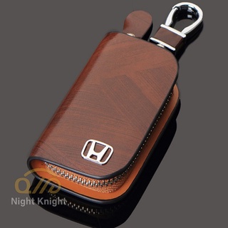 For HONDA City HRV BRV JAZZ CRV ACCORD CIVIC โลโก้รถหนังแท้แบบสบาย ๆ พวงกุญแจพวงกุญแจ Universal Key case