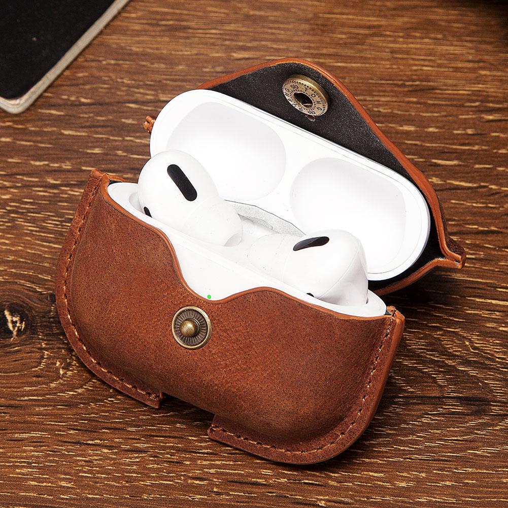 เคสหูฟังบลูทูธไร้สาย หนังวัว สไตล์เรโทร สําหรับ AirPods Pro Apple Air Pods DG1014 ราคา ถูกที่สุด ดีลบีเคเค แกลเลอรีภาพที่ 2