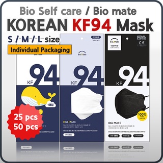 [Made in Korea] Bio mate KF94 mask / Bio self care / 4 PLY Disposable Face Masks / Individual Packaging