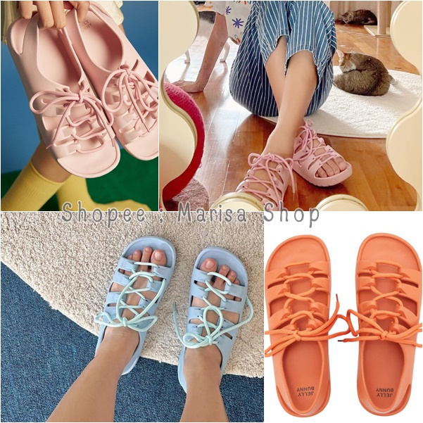 แท้ !! รองเท้ารัดส้น Jelly Bunny รุ่น Lev Flats & Sandals