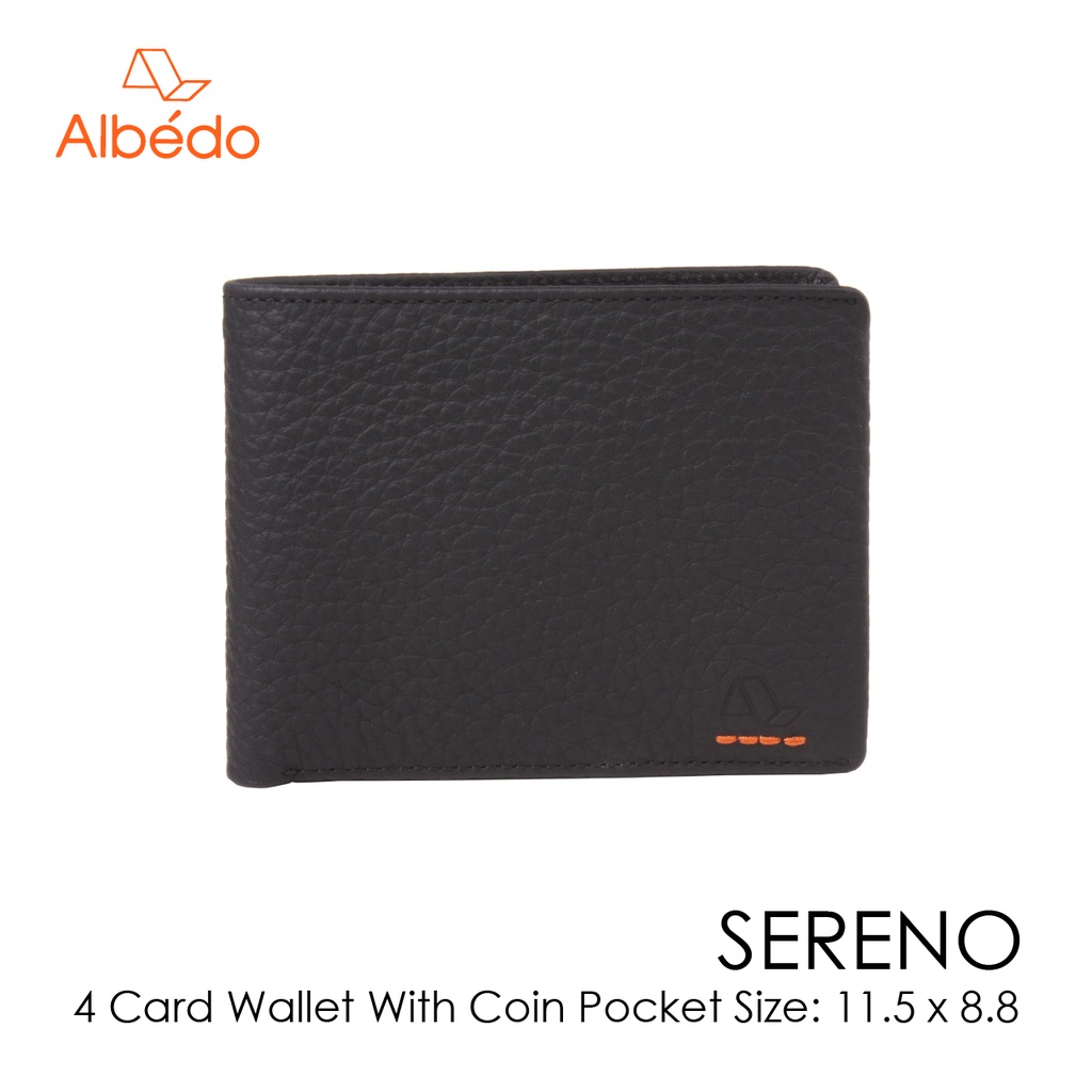 [Albedo] SERENO 4 CARD WALLET WITH COIN POCKET กระเป๋าสตางค์ หนังแท้ รุ่น SERENO -SR00899