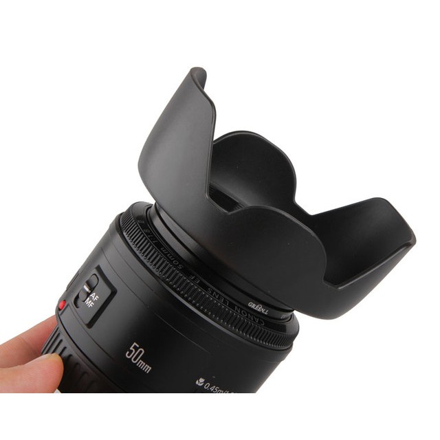 Lens Hood ES-62 II For Canon EF 50mm F1.8‎ II (ทรงดอกไม้)/ทรงกระบอก"