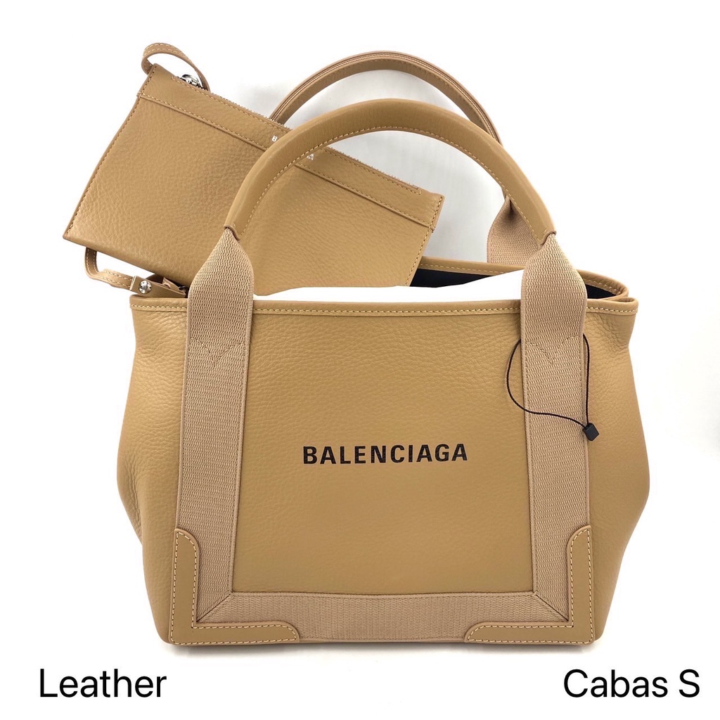 Balenciaga Cabas Size S กระเป๋า หนังทั้งใบ สีเบจ กระเป่าถือ จุของมาก บาเลนเซียก้า ของแท้ ส่งฟรี EMS ทั้งร้าน