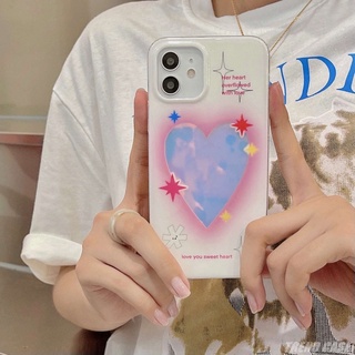 เคสโทรศัพท์มือถือซิลิโคน ลายหัวใจ สําหรับ iPhone 11 12 13 Pro Max 7 8 Plus X Xr Xs Max Se 2020