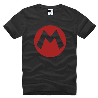 เสื้อยืดแขนสั้นพิมพ์ลายการ์ตูน Super Mario สำหรับผู้ชาย