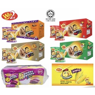 ปังแลบลิ้น ขนมปังมันฝรั่งแลบลิ้น Win2 Potato Crackers Crisp🌽 Potato Crisp มี30ซอง ขนมมันฝรั่ง ขนมปังมันฝรั่งแป้งบางกรอบ