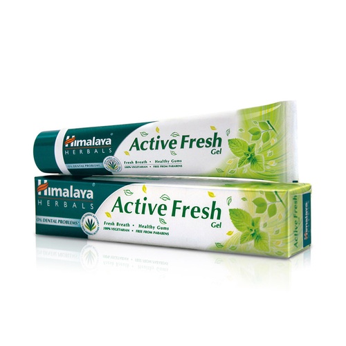 Himalaya Active Fresh Gel Toothpaste หิมาลายา ยาสีฟัน รูปแบบเจล ระงับ กลิ่นปาก ลดคราบหินปูน ขนาด 100 กรัม 20651