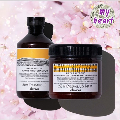 Davines Nourishing Shampoo/Nourishing Vegetarian Miracle Conditioner 250 ml​ สำหรับผมแห้งเสีย ผมเส้นเล็ก ราคา ถูกที่สุด ดีลบีเคเค