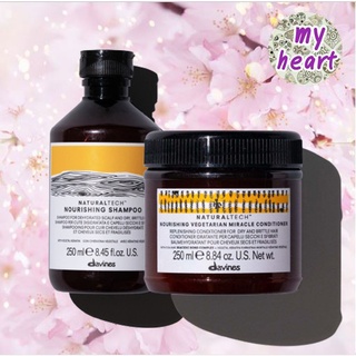 Davines Nourishing Shampoo/Nourishing Vegetarian Miracle Conditioner 250 ml​ สำหรับผมแห้งเสีย ผมเส้นเล็ก