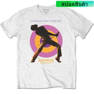 เสื้อยืดโอเวอร์ไซส์เสื้อยืด พิมพ์ลาย Queen Bohemian Rhapsody Film สีขาว สําหรับผู้ชายS-3XL