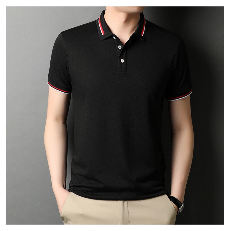 แฟชั่นผู้ชาย เสื้อโปโลแขนสั้น เสื้อโปโลสีพื้น YD02