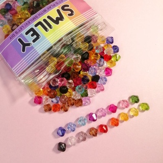 ลูกปัด คริสตัล เหลี่ยม ขนาด 6 mm.