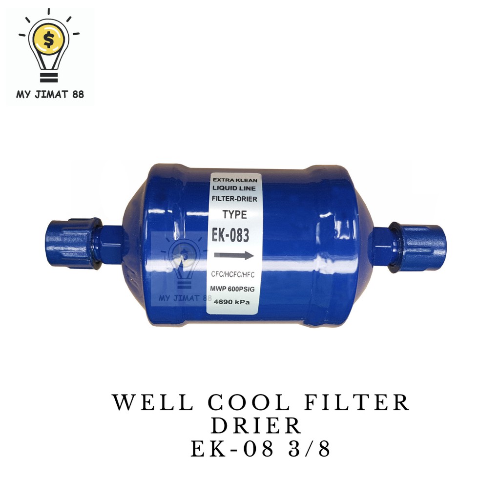 WELL COOL FILTER DRIER EK-083 3/8 MWP 600PSIG Extra Klean Liquid Line Filter Drier