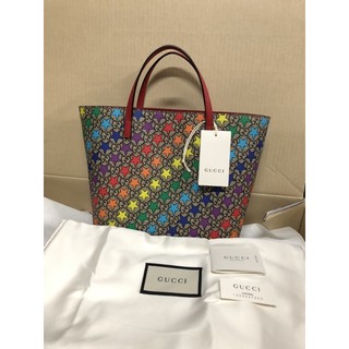 (ขายแล้วค่า) Like  New Gucci Tote Kid ลายดาว