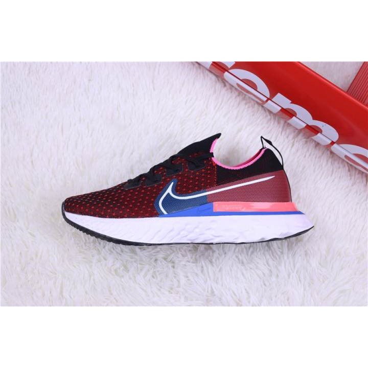 Nike/NIKE ไนกี้นกกระจอกเทศรองเท้าวิ่งสีแดง,สีดำและสีฟ้า