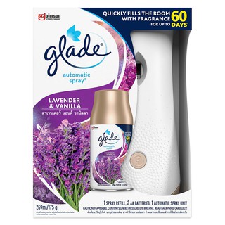 ดีกว่านี้ไม่มีอีกแล้ว เครื่องพ่นสเปรย์ GLADE กลิ่นลาเวนเดอร์วนิลา น้ำหอมปรับอากาศ AUTOMATIC SPRAY LAVENDER VANILLA ผลิตภ