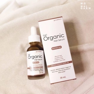 G&amp;T Oraganic Hair Serum เร่งผมยาว งอกใหม่ 3เท่า เซรั่มปลูกผม ผลิตภัณฑ์บำรุงผม ลดผมร่วง ผมบาง ปลูกคิ้ว สูตรออร์แกนิค