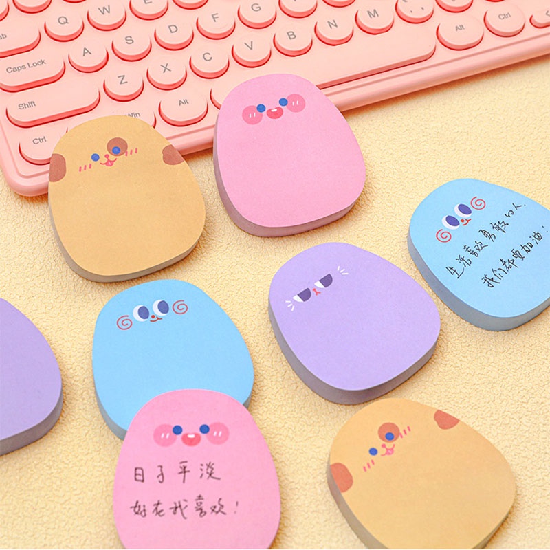 สติกเกอร์การแสดงออก 60 ชิ้นการ์ตูนน่ารักสีสมุดโน้ตเหนียวน่ารักนักเรียน อิน สาวหัวใจหมายเหตุ N ครั้งสติกเกอร์ข้อความกระดาษ - รูปที่ 4