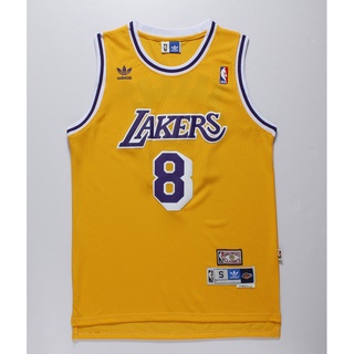 ใหม่ Los Angeles Lakers สําหรับผู้ชาย #เสื้อกีฬาบาสเก็ตบอล สีเหลือง ปักลาย Kobe Bryant LAKERS 8 ชิ้น