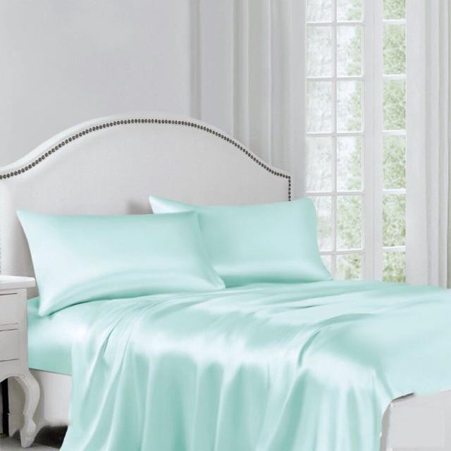NITE9SILK TRADO BEDDING Luxury Silk BEDDING Set Turquoise