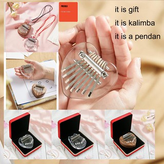 mini kalimba thumb เปียโนไม้ 8 คีย์เครื่องดนตรี