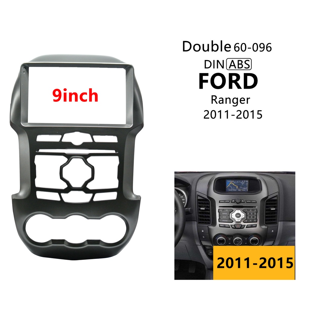 Fascia แผงเครื่องเล่น MP5 วิทยุ รถยนต์ กรอบ 9 นิ้ว Android 2Din สําหรับ 2011-2015 Ford Ranger