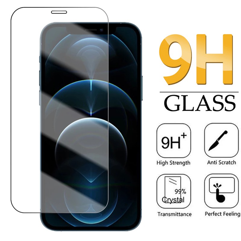 ฟิล์มกระจกใสนิรภัย ฟิล์มกันรอย ฟิล์มกันกระแทก สำหรับ For iPhone 14 15 Plus 13 Pro Max 12 Mini 11 Pro X Xr Xs Max 5 5s 6 6s 7 8 Plus SE 2020