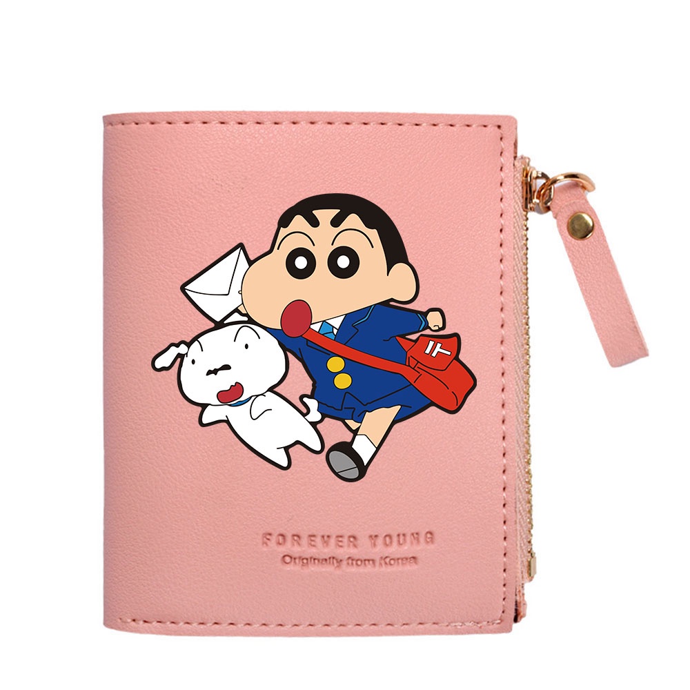กระเป๋าสตางค์ ใบสั้น ลายการ์ตูนชินจังน่ารัก ใส่เหรียญได้ สําหรับผู้หญิง และนักเรียน ราคา ถูกที่สุด ดีลบีเคเค แกลเลอรีภาพที่ 6