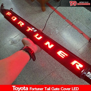 คิ้วท้าย fortuner Legender 2015 2017 2019 2020 2021 2022 มีไฟ หรี่ขาว 2 step V3 ดำเงา ใส่ได้ทุกโฉมตั้งแต่ 2015