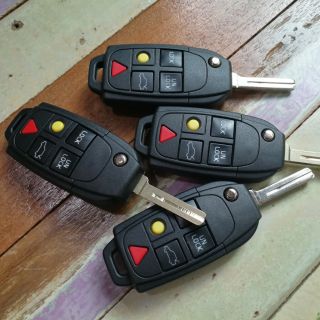 กรอบกุญแจ พร้อมดอกกุญแจสำหรับรถ Volvo key fob V70, S60, XC90 ปี 2000-2008