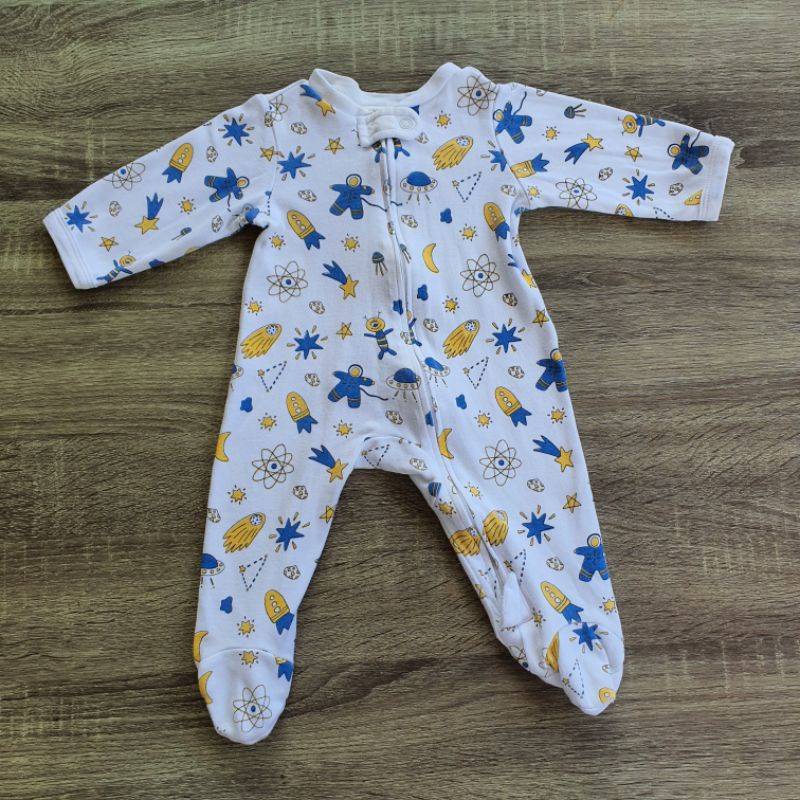 2way zipper ( 0-3M ) Rocket in space (babylobett)