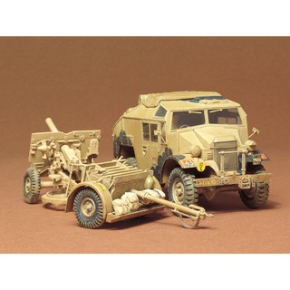 35044 TAMIYA MODEL 1/35 BRITISH 25PDR.FIELD GUN&amp; QUAD GUN TRACTOR(CANADIAN FORD F.G.T.)