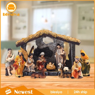 [Blesiya] 12x  Nativity Figurine Birth of  Religious Statue