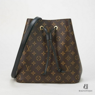 NEW LOUIS VUITTON NOE MM BROWN MONOGRAM CANVAS GHW MICROCHIP