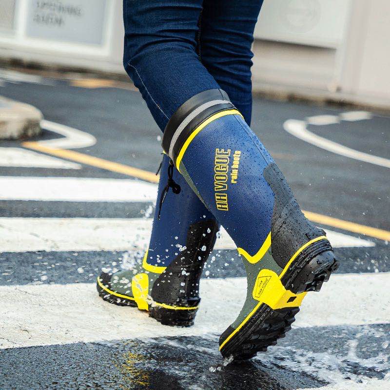 Safety Boots/รองเท้าบูทเซฟตี้หัวเหล็กและพื้นเหล็ก งานสวย คุณภาพดี วัสดุหนาทนทาน รองเท้าบูทเซฟตี้กันกระแทก รองเท้าบูทเซฟต