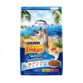 Friskies Seafood Sensations ฟริสกี้ส์ อาหารแมวโต รสซีฟู้ด (ฟ้า) 1.2 KG