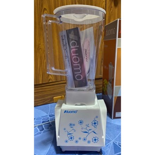 เครื่องปั่นน้ำผลไม้ 1000cc ใหม่พร้อมกล่อง duomo รุ่นBL-221 Blender สีขาวลายดอกไม้สีฟ้า