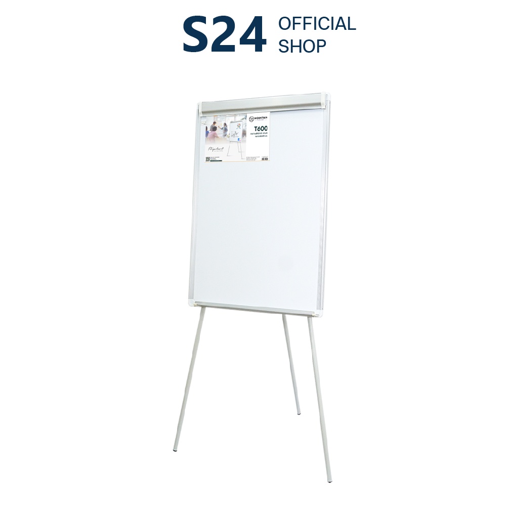 Mountain Flipchart กระดานไวท์บอร์ดขาตั้ง กระดานฟลิปชาร์ท กระดานไวท์บอร์ดแม่เหล็ก 3 ขา รุ่น T600 (60x90 cm.)