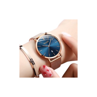 OLVES นาฬิกาข้อมือผู้หญิง กันน้ำได้ 100% แบรนด์เนมแท้ นาฬิกาผู้หญิงแฟชั่น สายสเตนเลส ควอตซ์ ถ่าน สีขาว สีฟ้า สีดำ ทอง