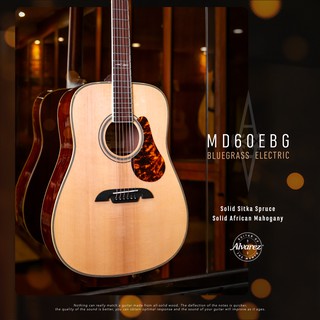 Alvarez MD60EBG กีตาร์โปร่ง Bluegrass All Solid (Sitka Spruce / African Mahogany)